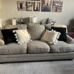 Beige Sofa With Bed 