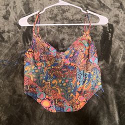 Urban Outfitters Colorful Corset Style Top Size Medium 