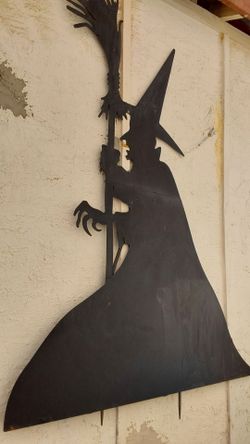 Huge Halloween Heavy Metal Steel Witch - $125