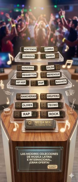 Memorias usb con musica al gusto del cliente