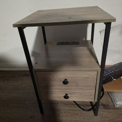 Night Stand with Charging Ports