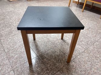 Low Black Wood Table
