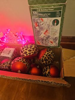    Red Ornaments   And  Red Lights $15