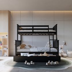 BB30 Full/Full Bunk Bed With Mattress 😎🤓😍🤪😜