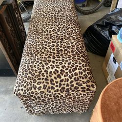 Animal Print Ottoman 