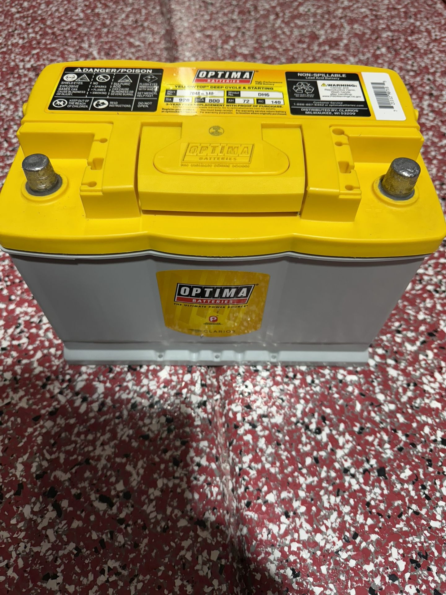 Optima Battery Size  DH6