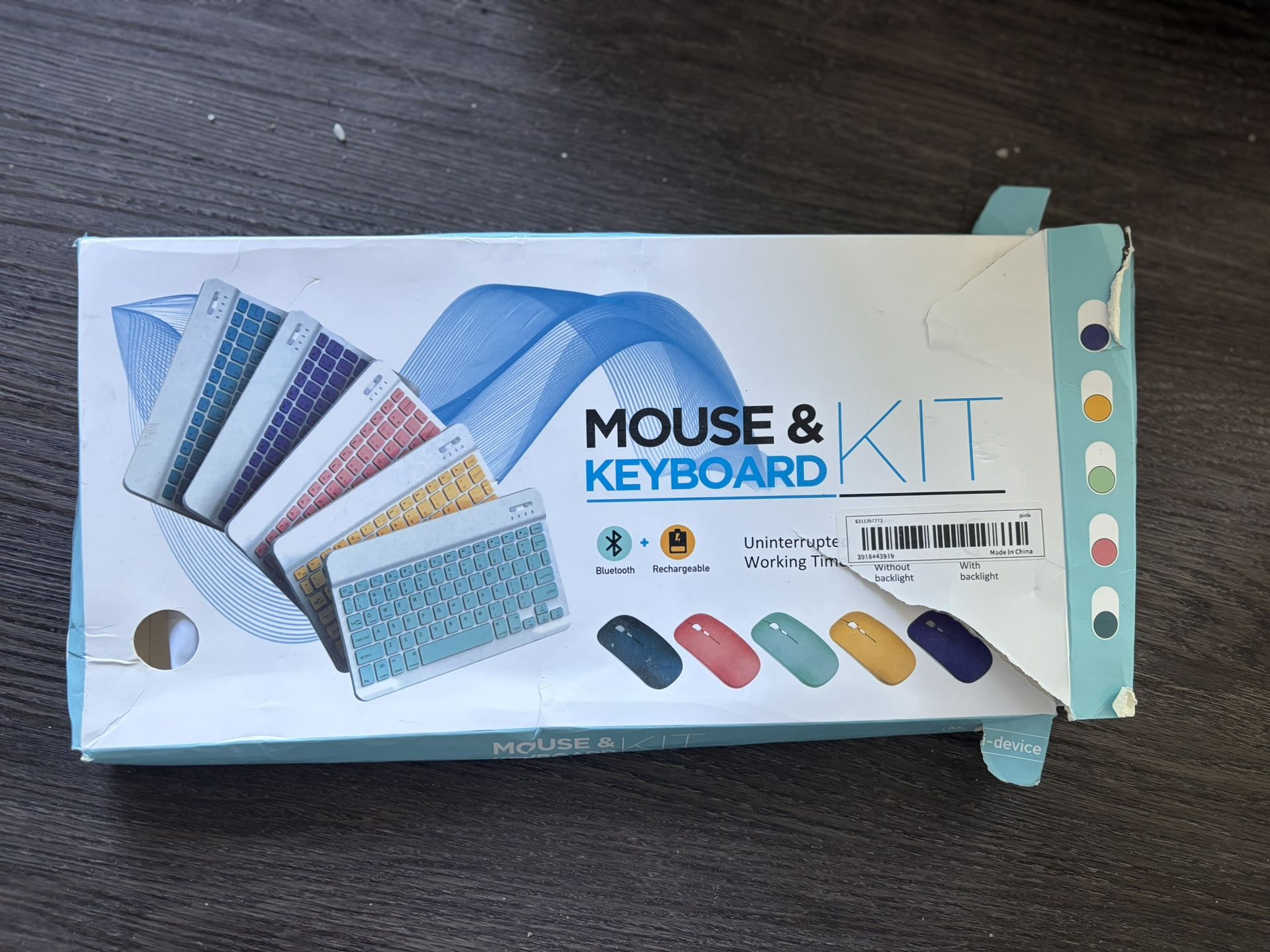 Rechargeable wireless keyboard and mouse