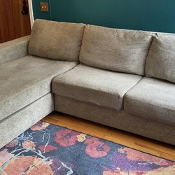 Modern Light Gray Sectional Couch