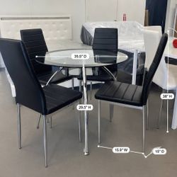 Black ⚫️ Dining Table 🍽 Juego De Comedor 
