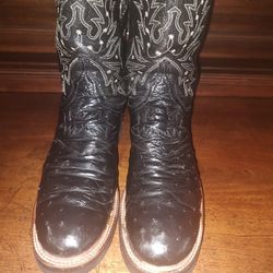 Lucchese 2000(Style T1500HD) Women's 9B black full quill ostrich boots