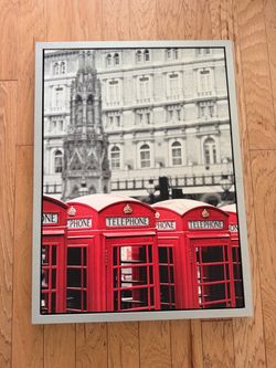 London Red Telephone Booths Framed Wall Art