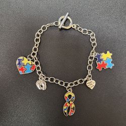 Autism Awareness Charm Chain Bracelet
