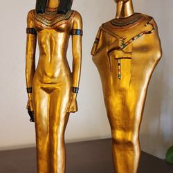 Orisis and Isis Goddess Egyptian Statutes 