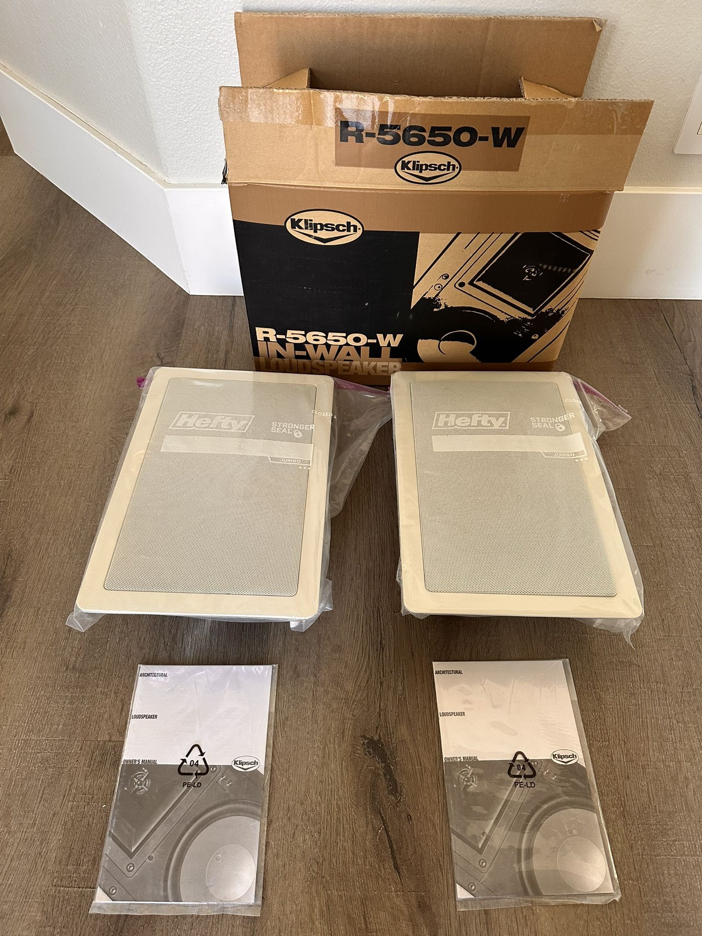 Klipsch (R-5650-W) In-Wall-Loudspeaker: Quantity of 2 - White Purchased for a project but did not use. Firm Price