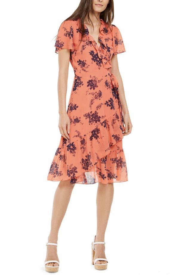 Printed Wrap Dress
