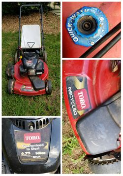 Toro propelled with big motor lawnmower excellent condition