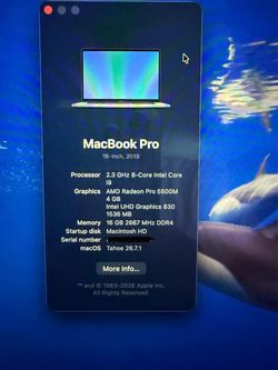 2019 Macbook Pro 16"