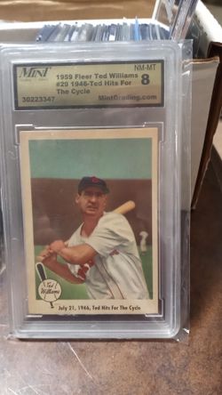 1959 Fleer Ted Williams graded 8 very nice