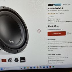 JL Audio 8” Sub Woofers 8w3v3-4  Custom Box