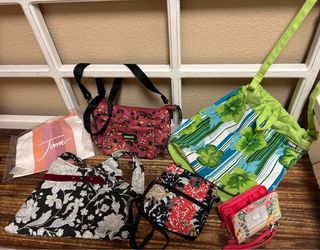 Crossbody, Handbags, cellphone crossbody, wallet, makeup bag - all gently used