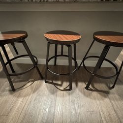 3 Stools, Adjustable Height