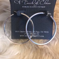 Sterling Silver Hoops  .925