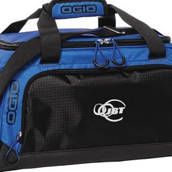 OGIO Crunch Medium Grip Gym Bag Blue Black Adjustable Strap Zip Closure