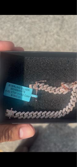 💎🔥Moissanite Cuban Bracelet 7 1/2”
