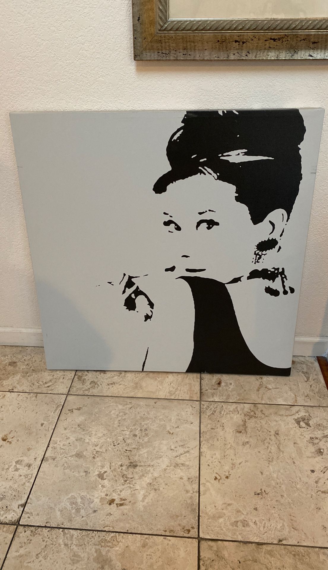 Audrey Hepburn canvas painting wall decor