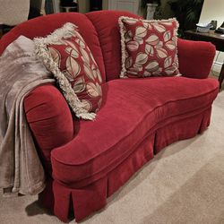 Red Couch 3 Piece Set
