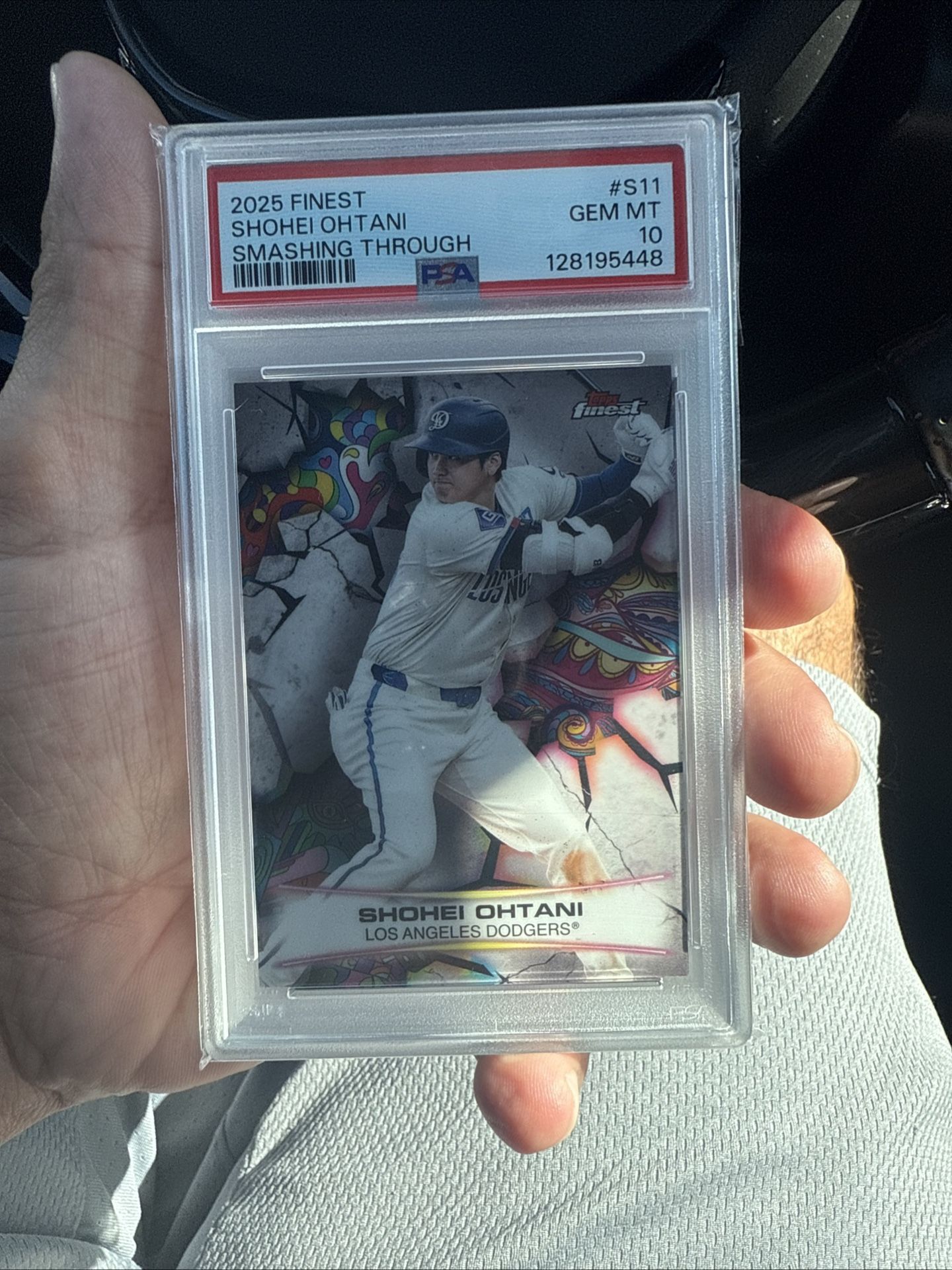2025 TOPPS FINEST SMASHING THROUGH #S11 SHOHEI OHTANI PSA 10