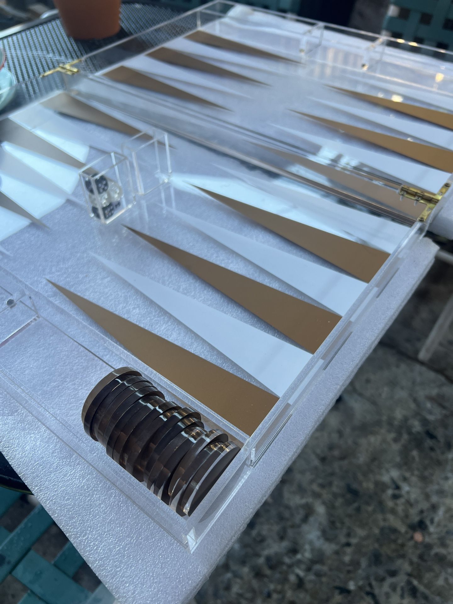 Clear Acrylic Backgammon 