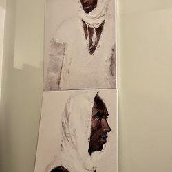The Silent Witness , Large Two-Panel Modern Portrait