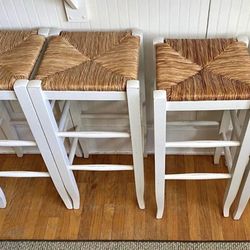 4 Pottery Barn Chairs Bar Stools / 4 For $90