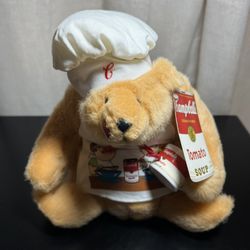 CAMPBELL'S SOUP Plush Collectible TEDDY BEAR  9" Blessed Companion 1997 