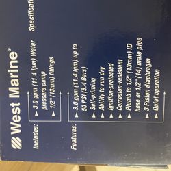 Marine Fresh Water Pump NEW