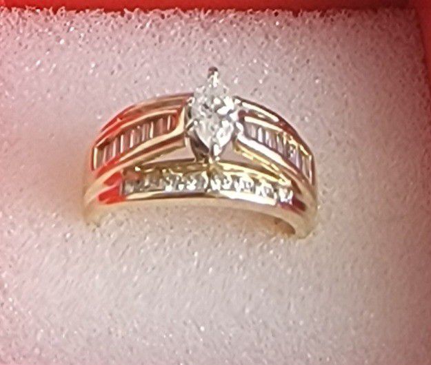 14k Diamond Ring Solid $1,200