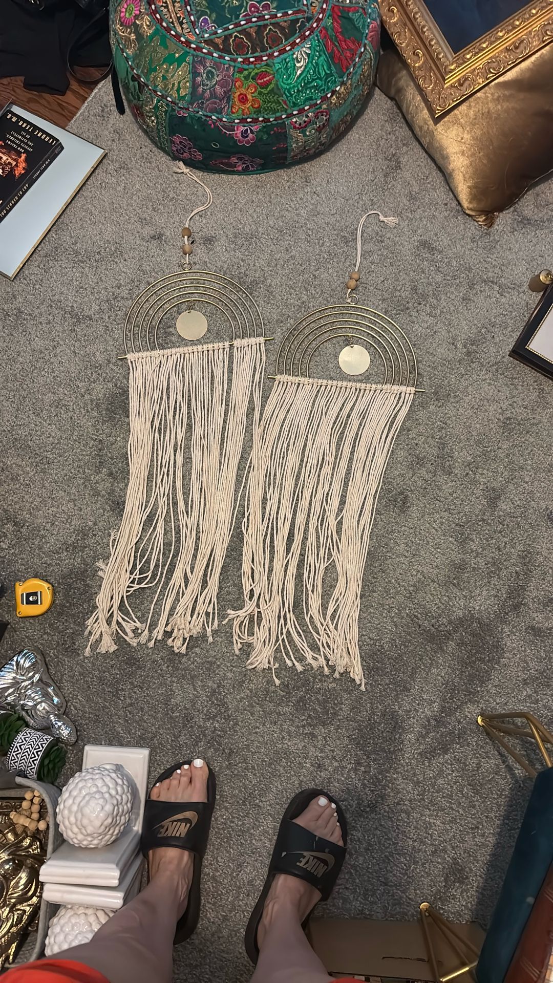 Two Gold Wall Hangings