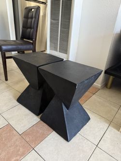 Black Wooden Couch Arm Tables