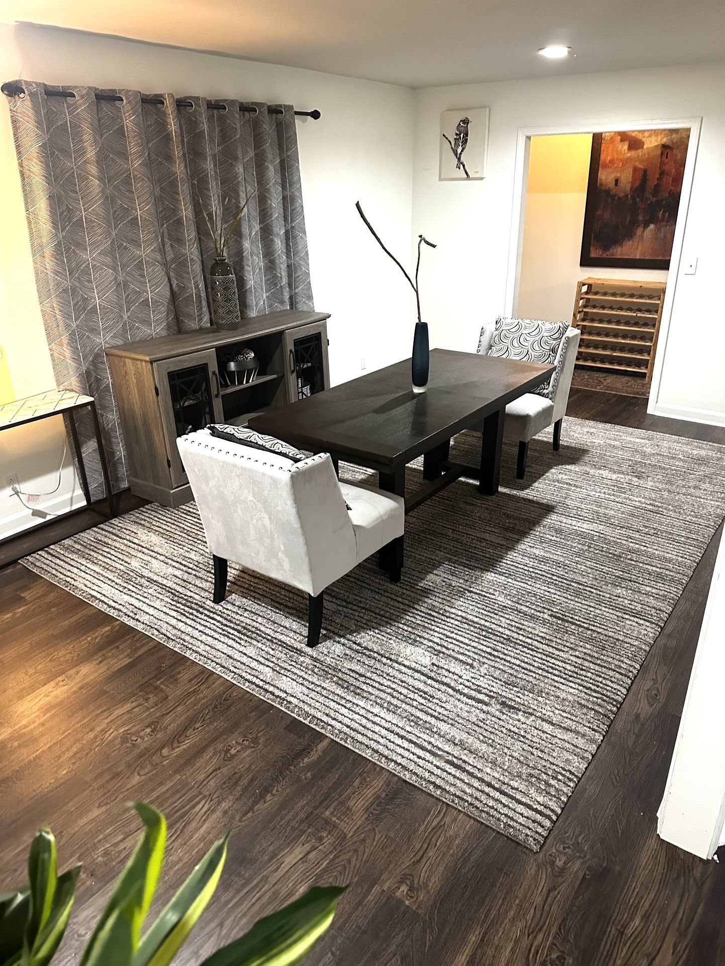 Like New Modern Dining Table + 2 Side Chairs ($250 for Set)