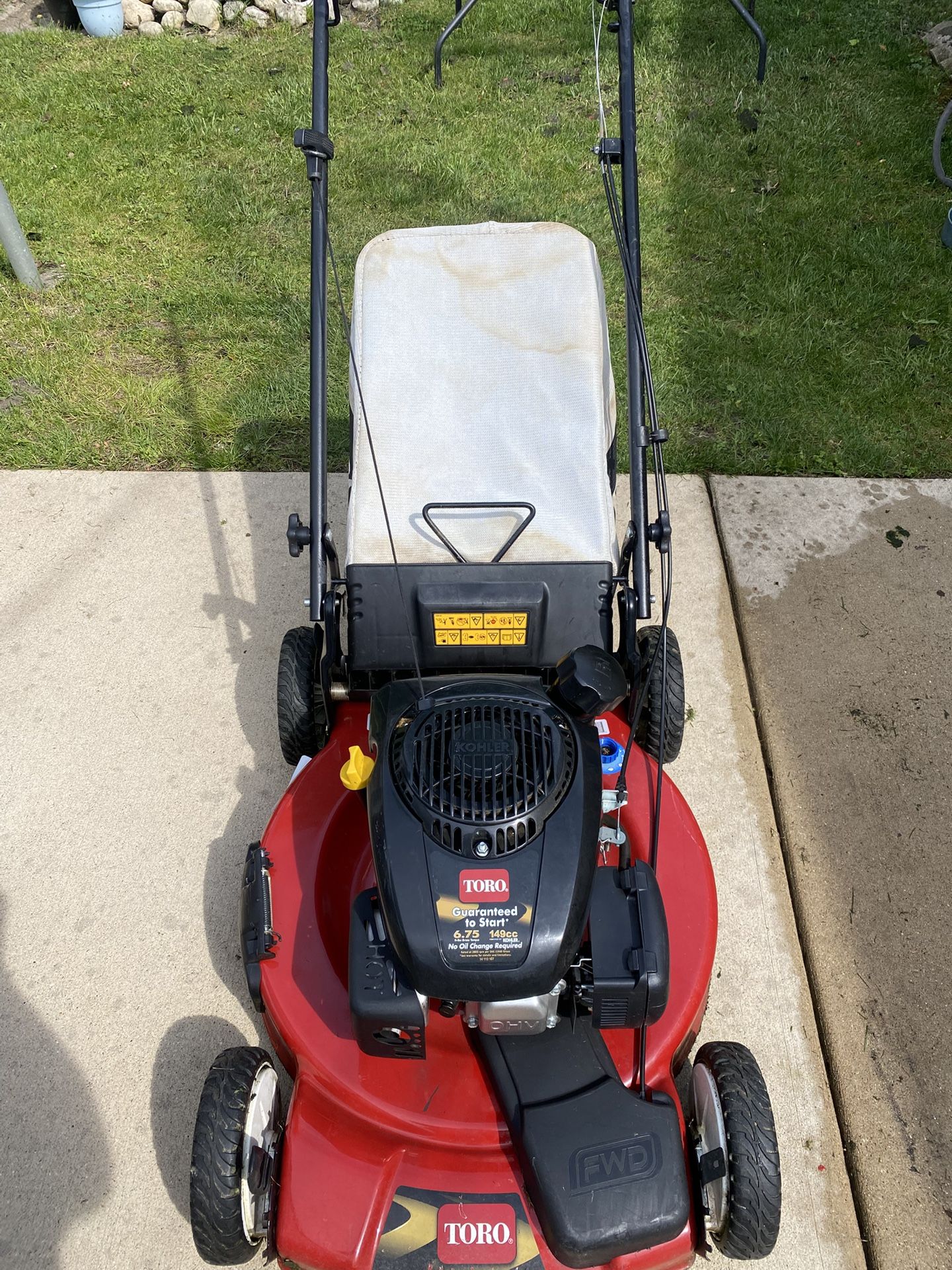 Toro Lawnmower Self - Propelled 22” 6.75/149cc