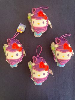 4 of Hello Kitty x Yugioh (Dark Magician) Plushies