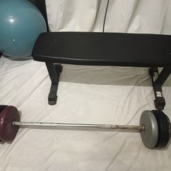 Weights and barbell 120lbs