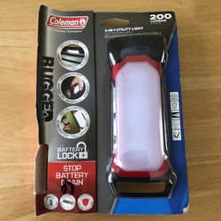 Coleman 2-in-1 Utility Light Lantern Torch Flashlight 200Lm Magnetic + Batteries