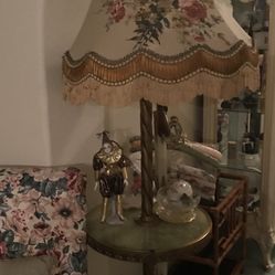 Antique Floor Lamp Table 
