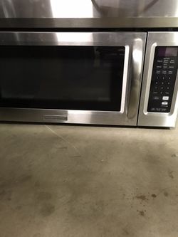 Kitchen aid stainless steel microwave