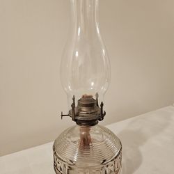 Antique Glass Oil Lamp