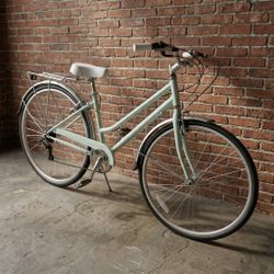PREOWNED 17" SCHWINN WAYFARER STEP THRU 7 SPEED LADIES URBAN CITY HYBRID BIKE