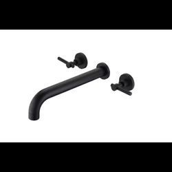 SUMERAIN Modern 2-Handle Wall Mounted Roman Tub Faucet in Matte Black