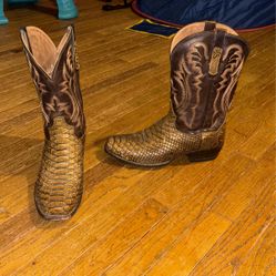 Snake, Python, Cowboy Boots